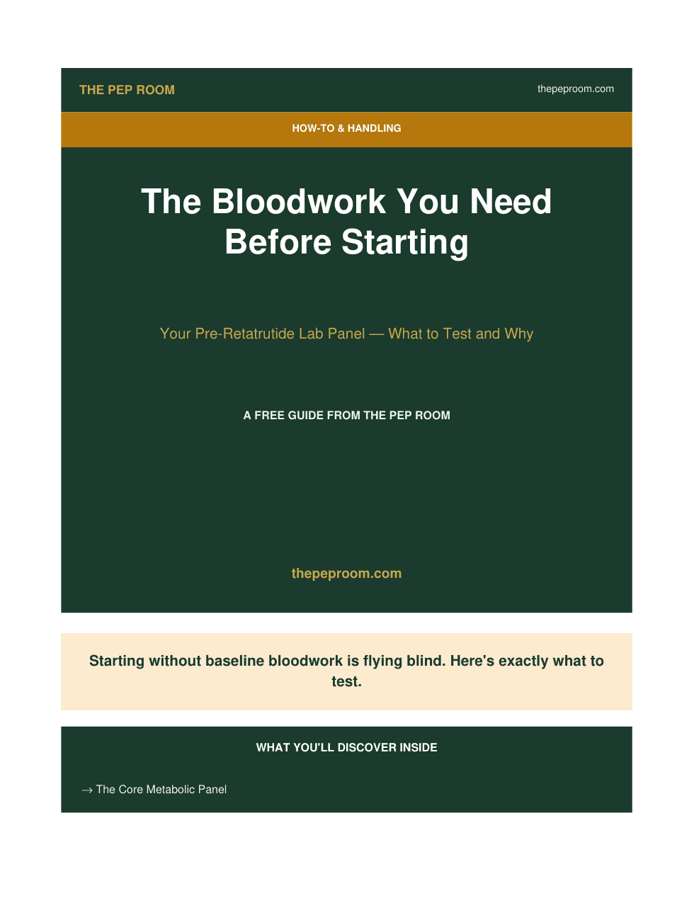 Cover of Bloodwork Before Starting Retatrutide