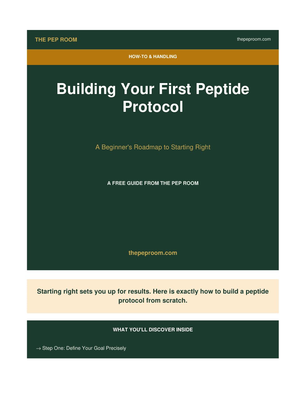 First page preview of Building Your First Peptide Protocol