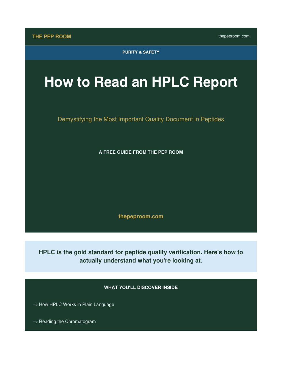 First page preview of How To Read HPLC Report