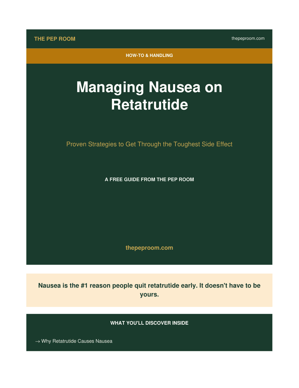 First page preview of Managing Nausea On Retatrutide