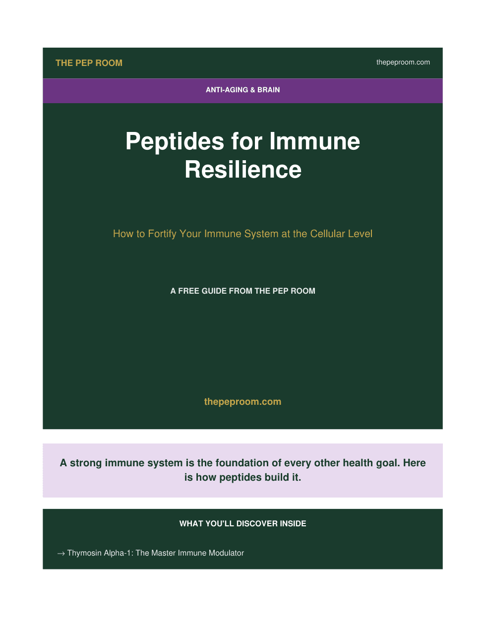 First page preview of Peptides For Immune Resilience
