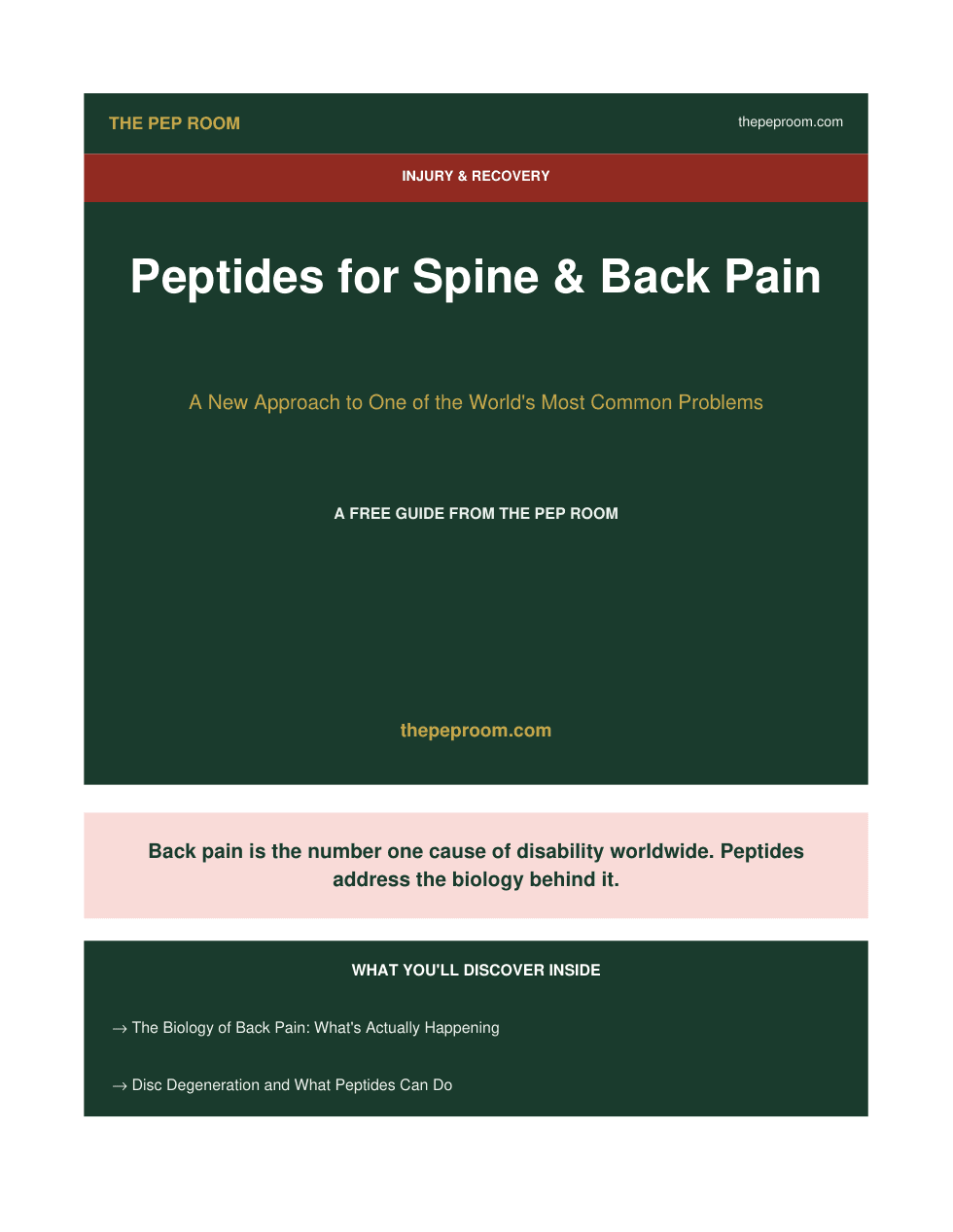 First page preview of Peptides For Spine And Back Pain
