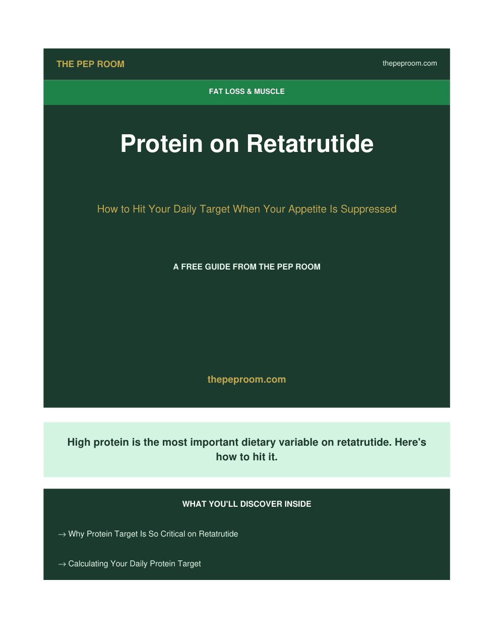 First page preview of Protein On Retatrutide