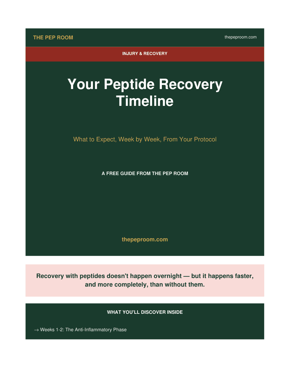 First page preview of Recovery Timeline With Peptides