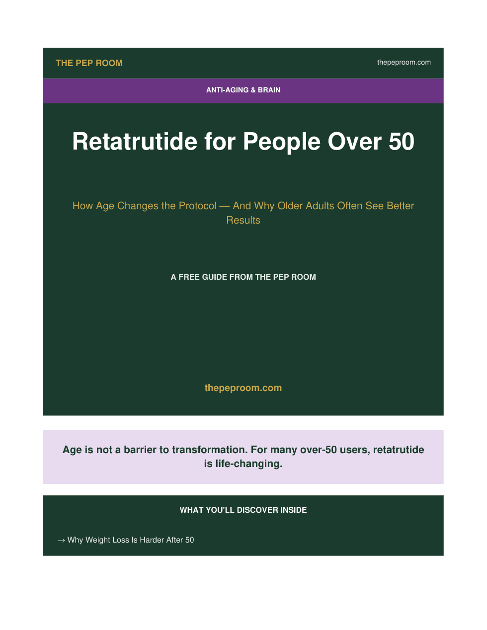 First page preview of Retatrutide For People Over 50