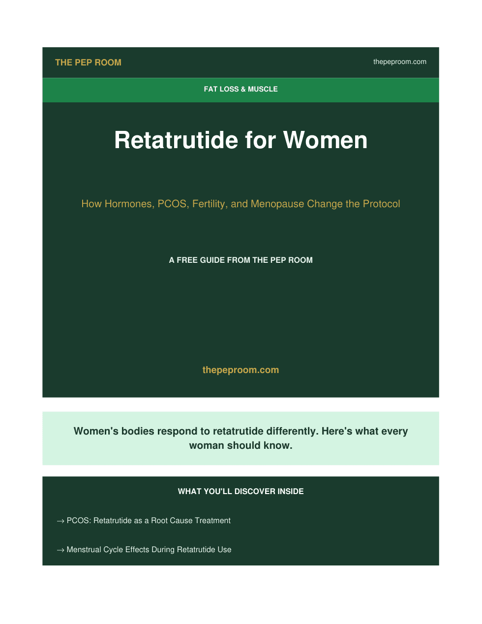 First page preview of Retatrutide For Women