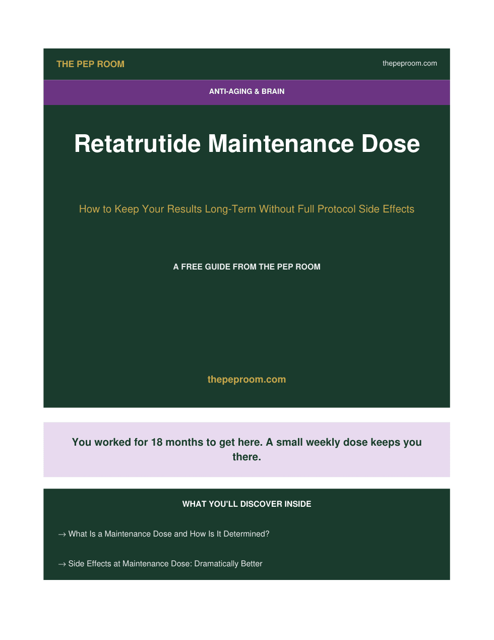 First page preview of Retatrutide Maintenance Dose