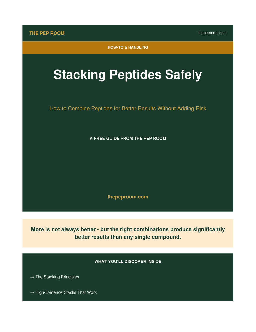 First page preview of Stacking Peptides Safely