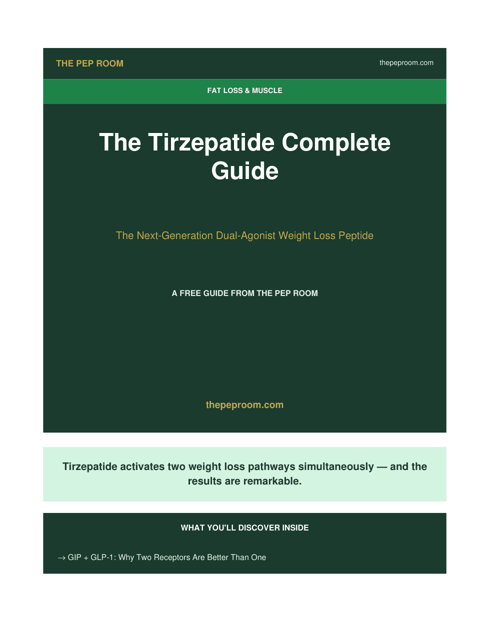 First page preview of Tirzepatide Complete Guide