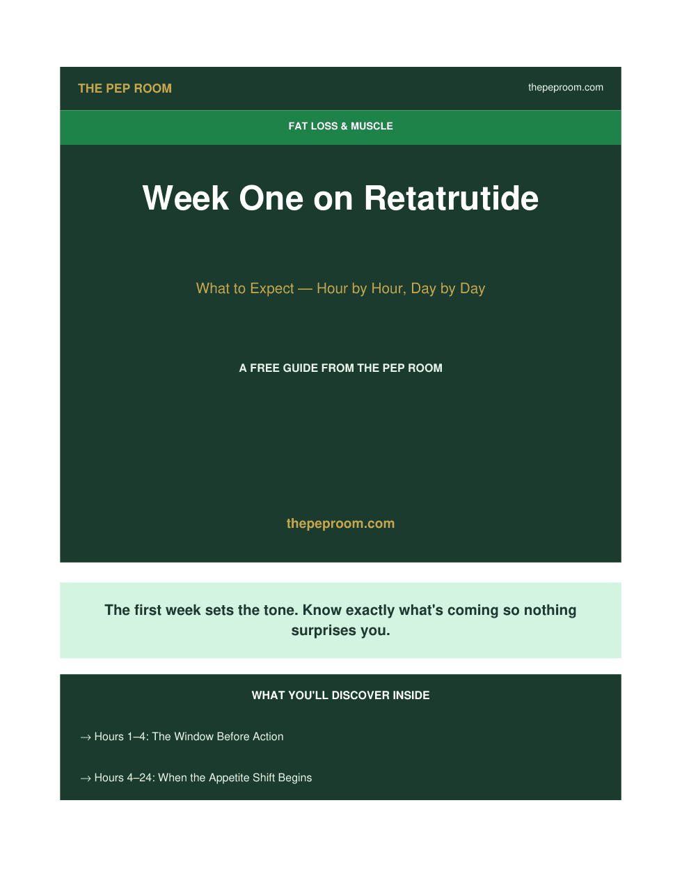 First page preview of Week One On Retatrutide