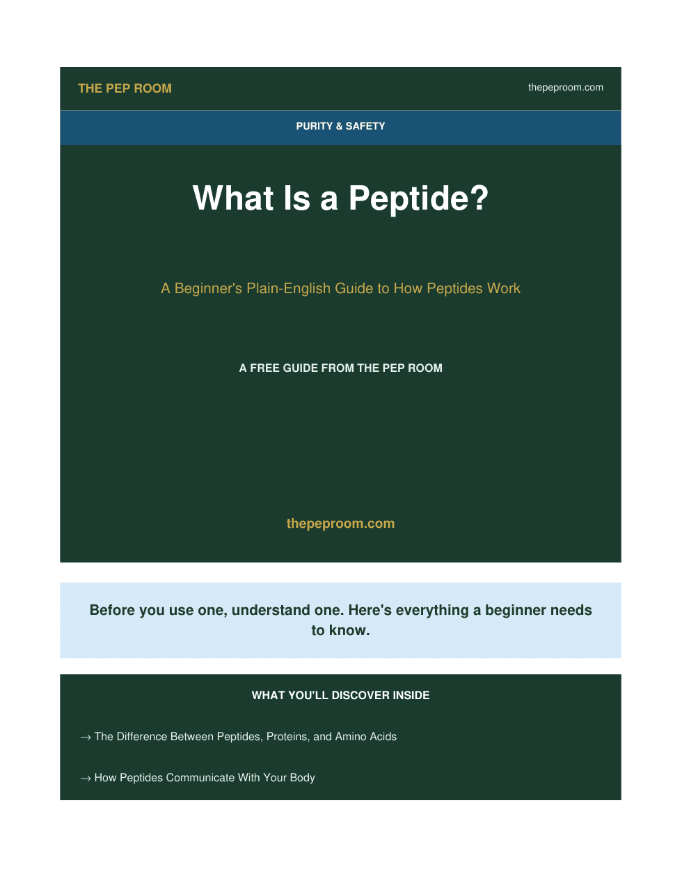 First page preview of What Is A Peptide Beginners Guide
