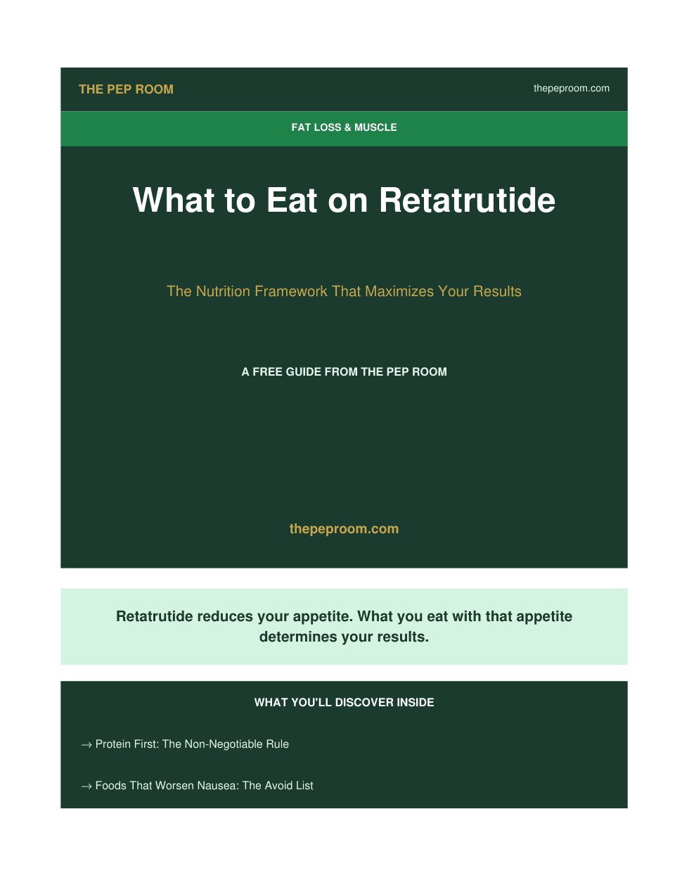First page preview of What To Eat On Retatrutide