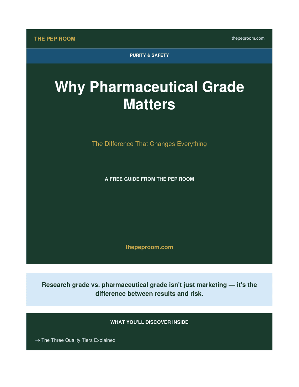 First page preview of Why Pharmaceutical Grade Matters
